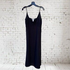 H&M Black Drawstring-Detail Midi Dress Sz XS